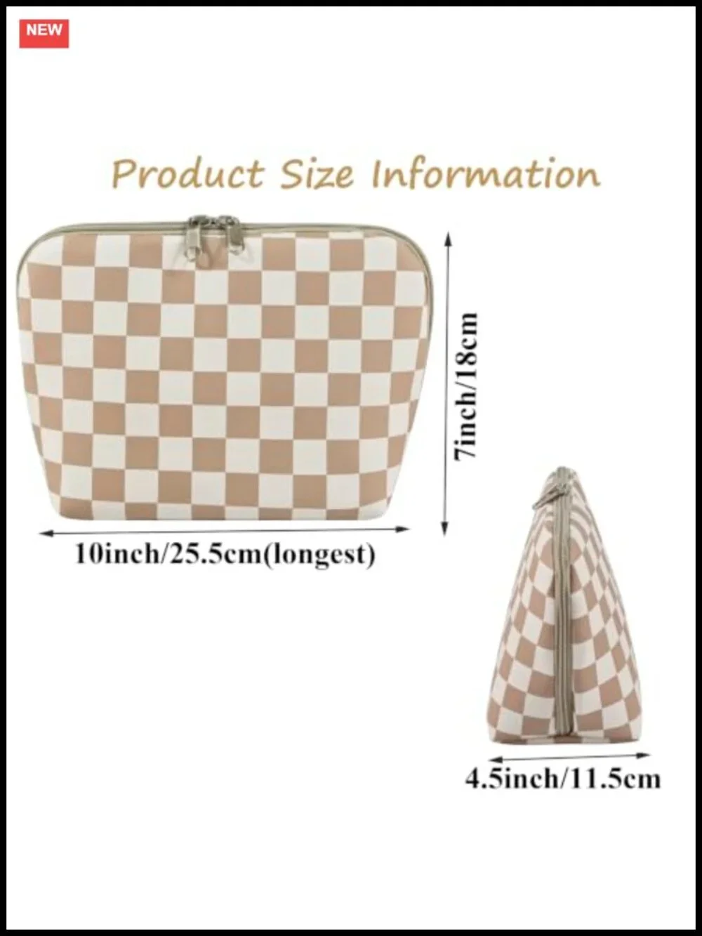 Travel Makeup Bag Stand Up Cosmetic Organizer Waterproof Vegan Leather